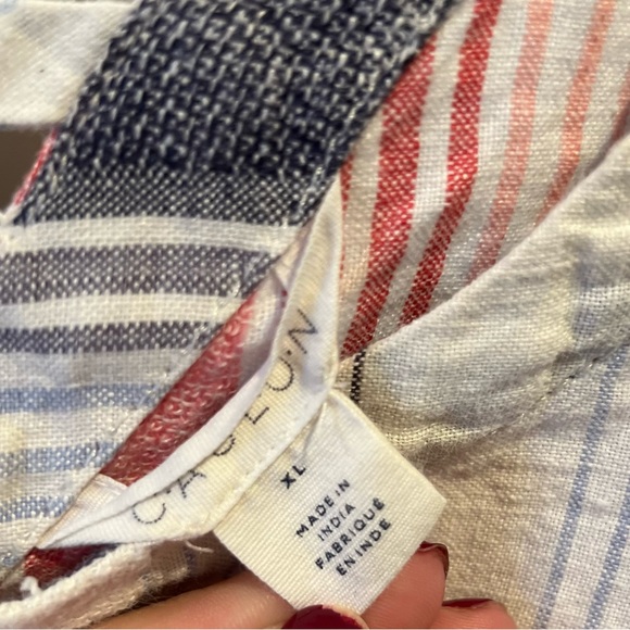 CASLON V-BACK LINEN TOP - Picture 4 of 11